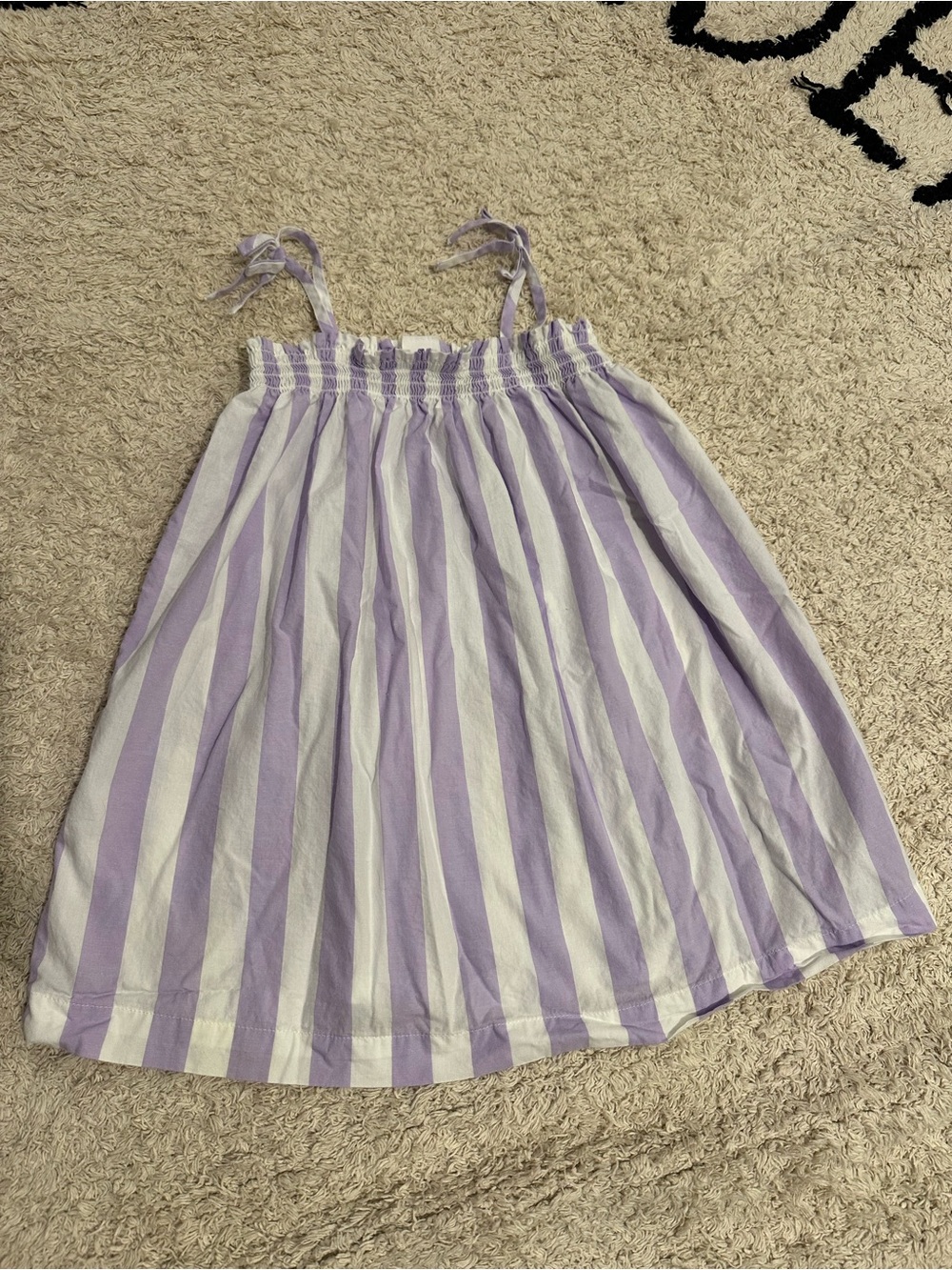 Girls' Lavender & White Striped Sundress 3T